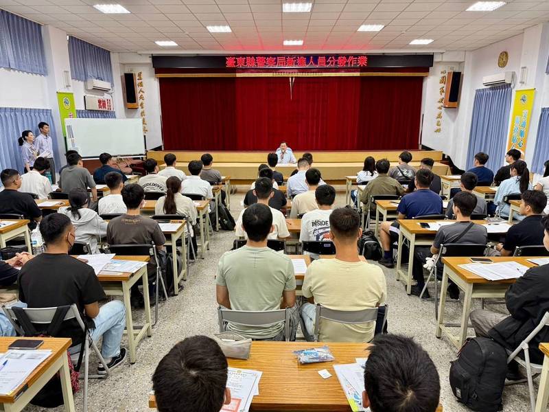 臺東縣警察局注入新血，增添生力軍64名