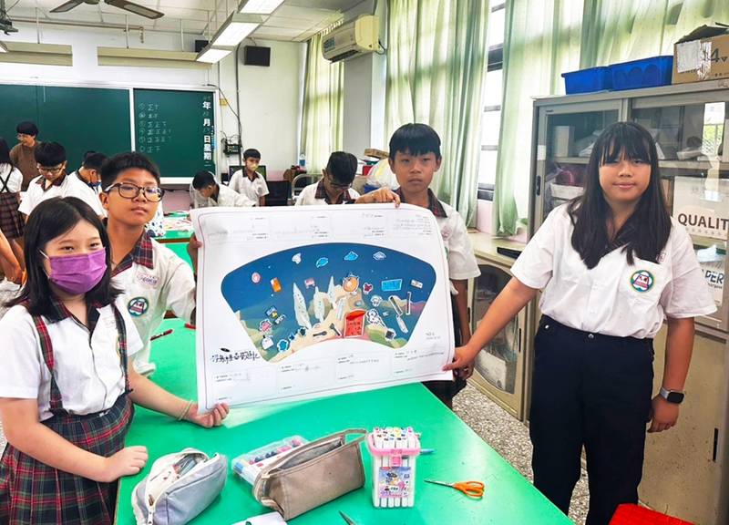 中捷公共藝術走進校園 九德國小學童把生活畫進捷運