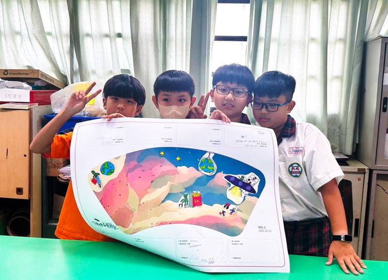 中捷公共藝術走進校園 九德國小學童把生活畫進捷運
