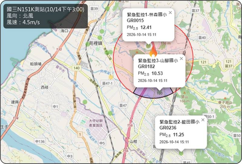 苑裡垃圾轉運站火警 環保局持續監控空氣品質