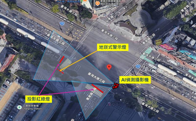 AI守護行人安全!中市交通局導入智慧安全警示系統 新光遠百商圈10月底啟用