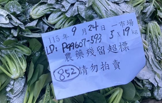 115年9月北市批發市場蔬果農藥殘留抽驗結果