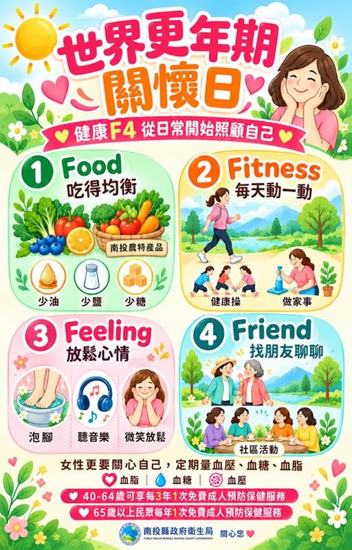 世界更年期關懷日  陪伴女性自在迎接人生新階段