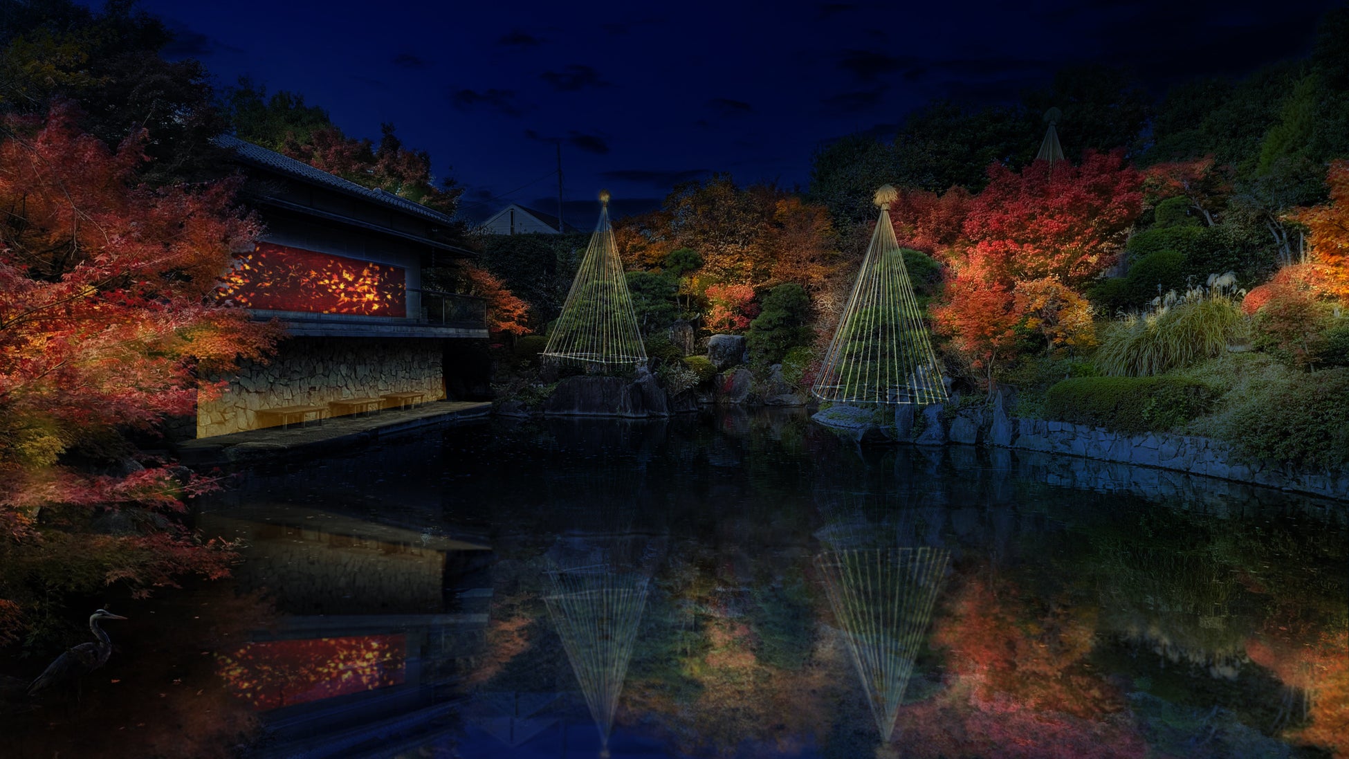 東京豐島區目白庭園秋季夜間點燈「TERASU2026」11月21日登場　茶室首度光雕投影