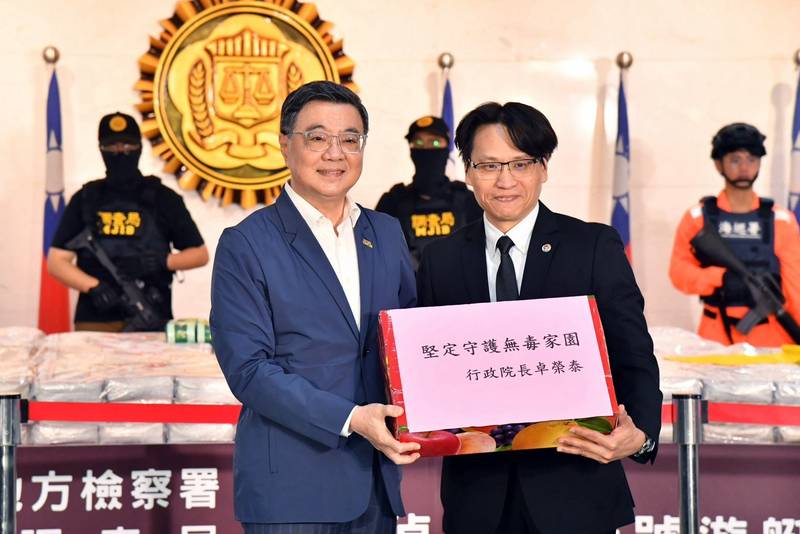 卓揆:跨部會及與美方合作攔截1,500公斤愷他命 展現臺灣打擊跨境犯罪實力