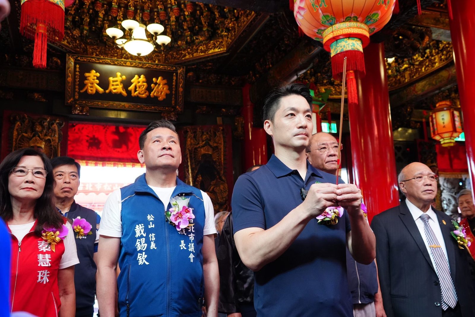 出席松山慈祐宮1039周年三獻大典　蔣萬安感謝長年支持消防救災 攜手守護市民平安