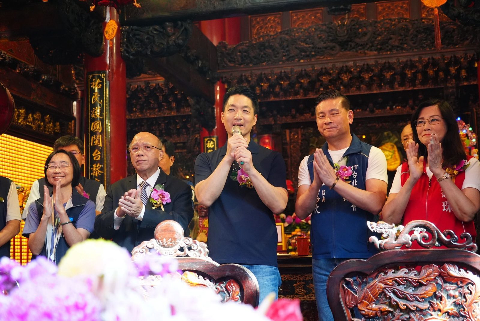 出席松山慈祐宮1039周年三獻大典　蔣萬安感謝長年支持消防救災 攜手守護市民平安