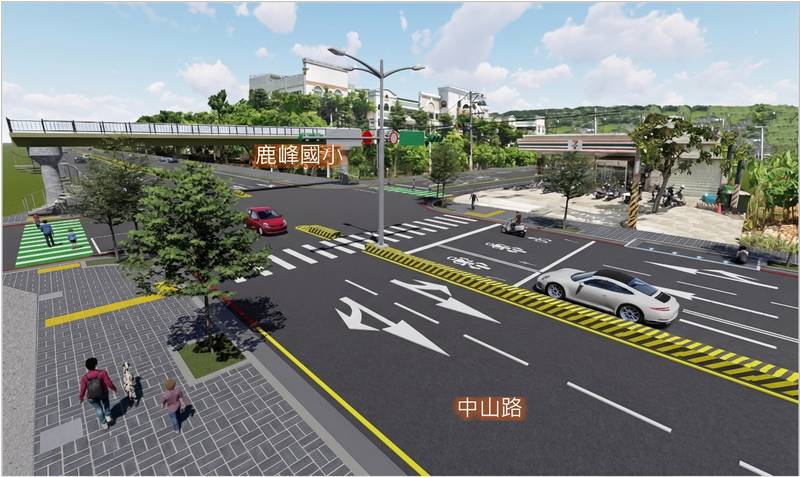 中市府投入9,980萬元改善鹿峰國小通學環境 沙鹿中山路10/21起分段燙平
