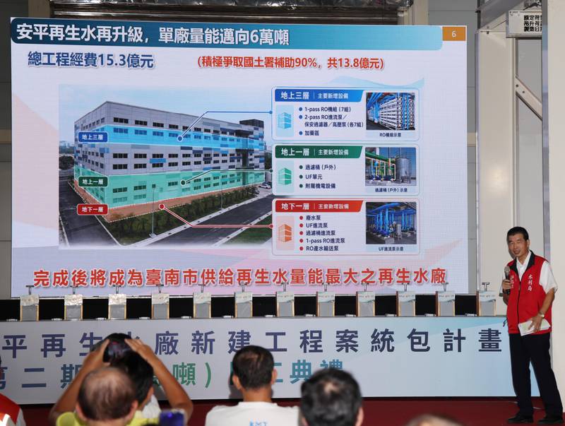 安平再生水廠二期擴建工程動土 黃偉哲:兼顧產業發展與環境永續