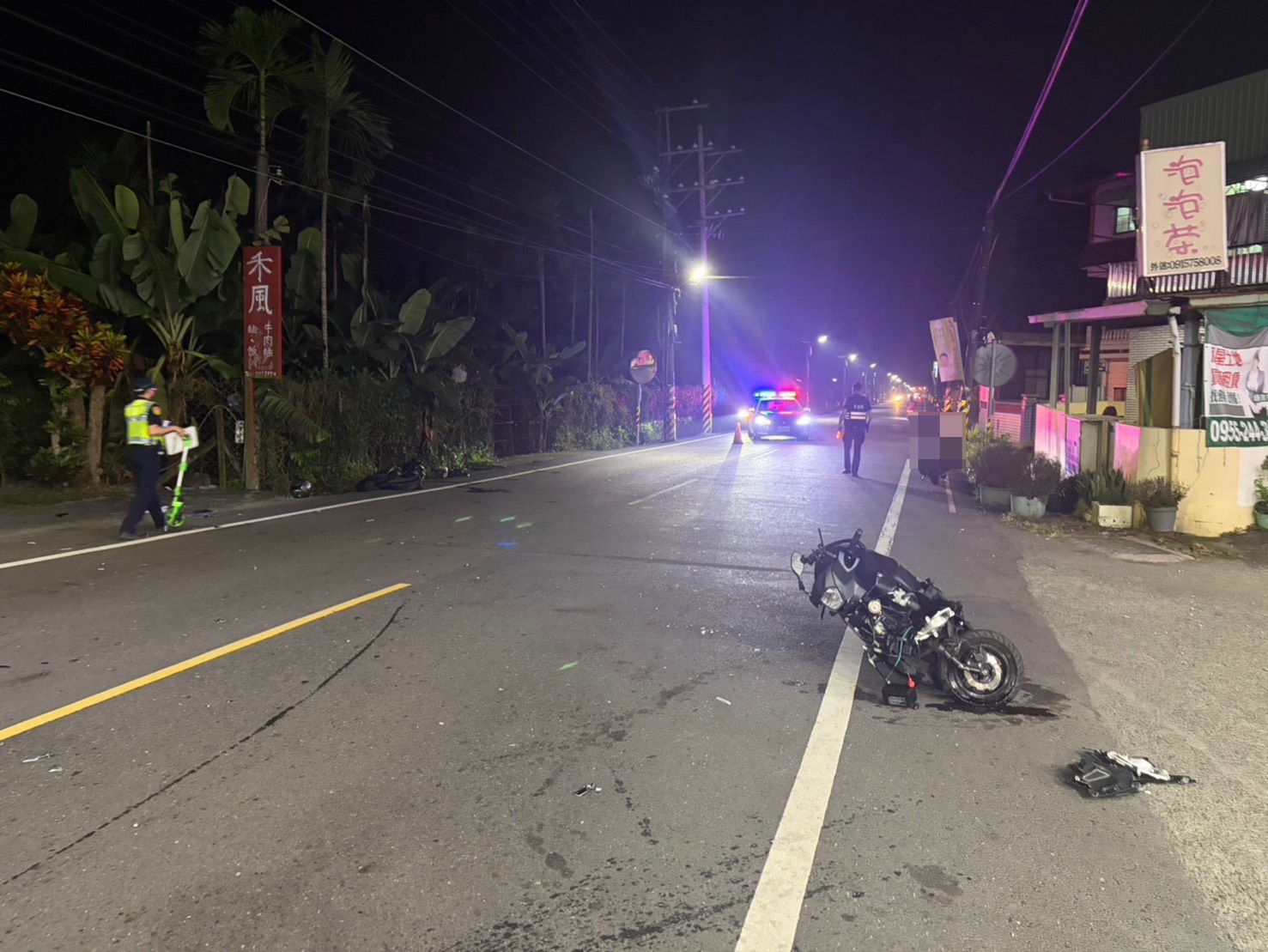 內埔鄉昇華路交通事故現場