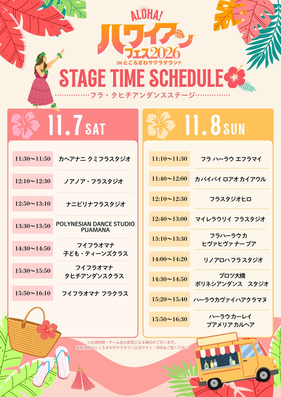 埼玉所澤Sakura Town首辦夏威夷祭 11月7、8日300多名舞者、抽ZIPAIR點數10萬日圓