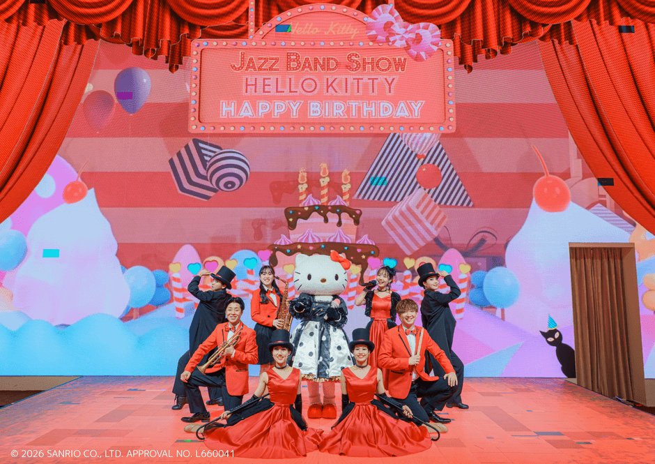 淡路島HELLO KITTY SHOW BOX 11月慶生爵士午餐秀,大人3,500日圓