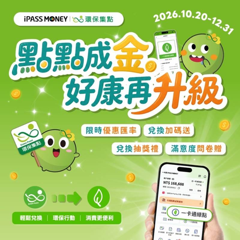 環保綠點再升級！攜手一卡通點數互換，綠色生活好康加倍