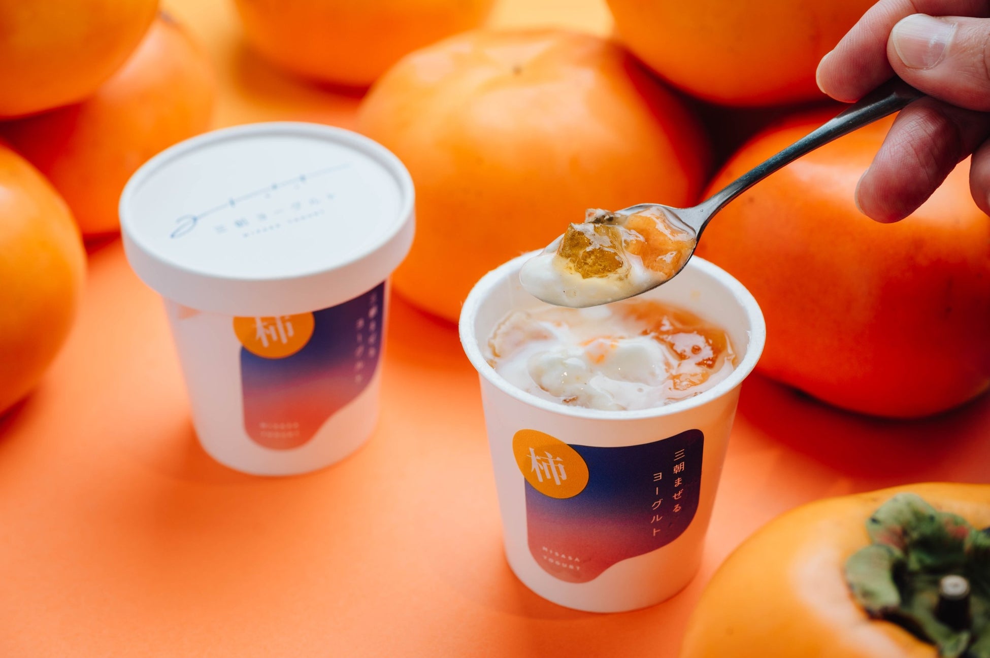 鳥取三朝溫泉「三朝優格」秋季限定柿子焙茶優格 400日圓