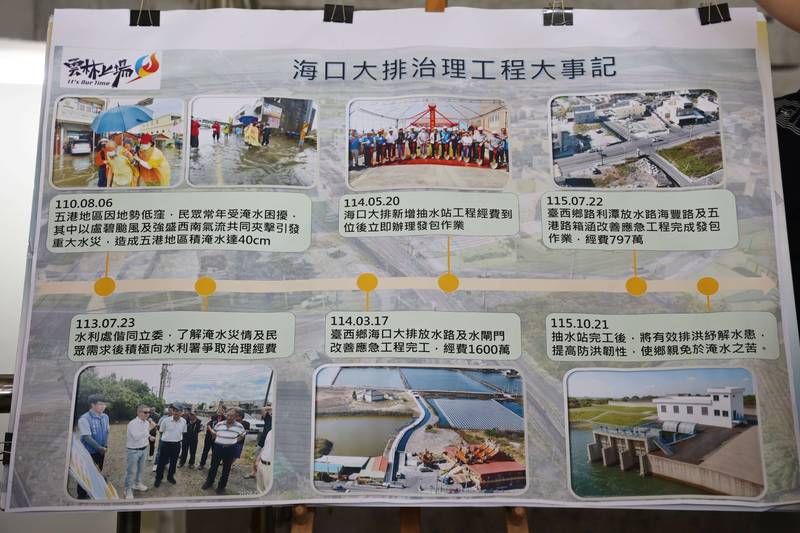 薔琵颱風來襲 張麗善縣長視察台西鄉防汛整備 加速大排整治 守護鄉親安全