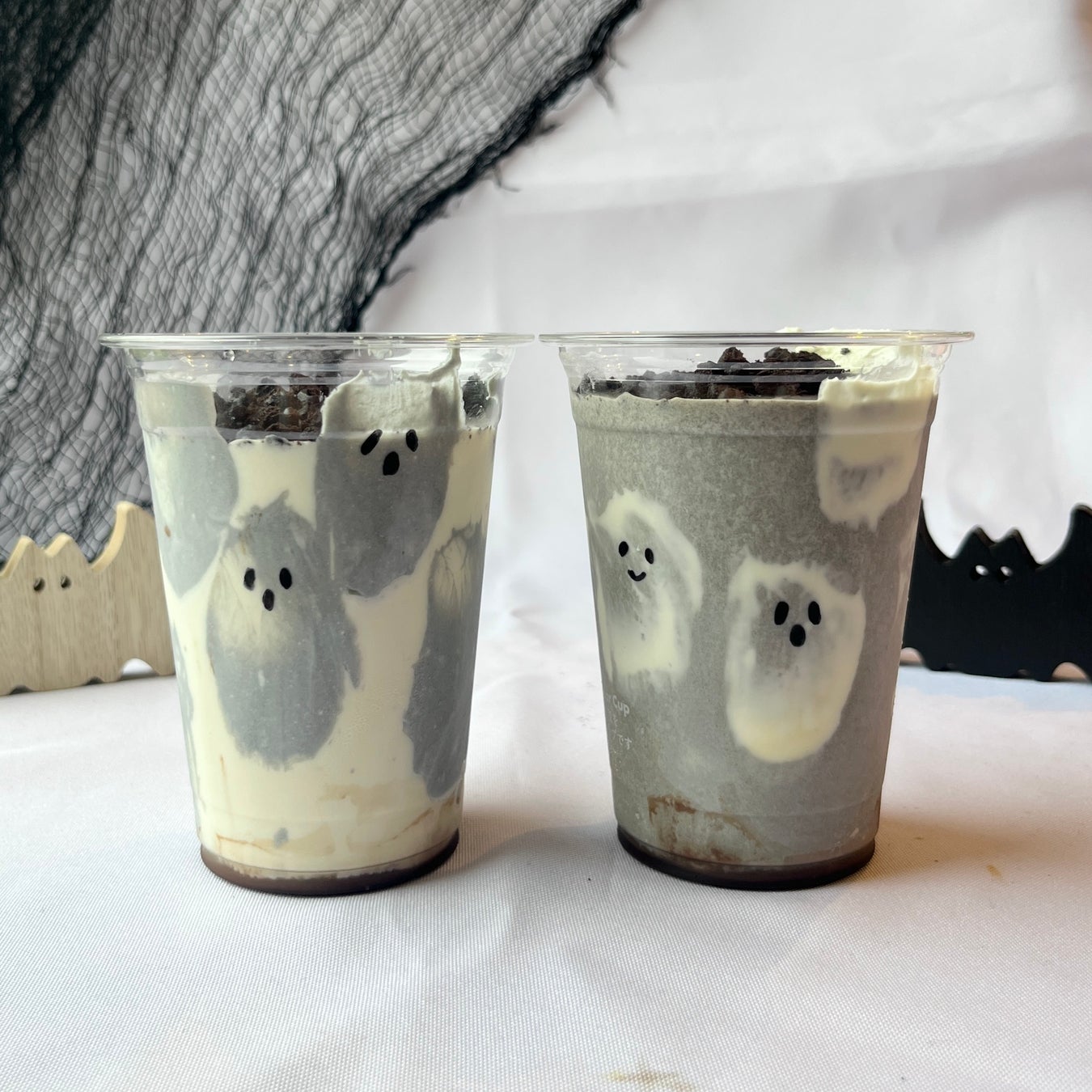千葉木更津八天堂Cafélier萬聖節至11月3日　蜘蛛網黑色鬆餅、自畫幽靈拿鐵