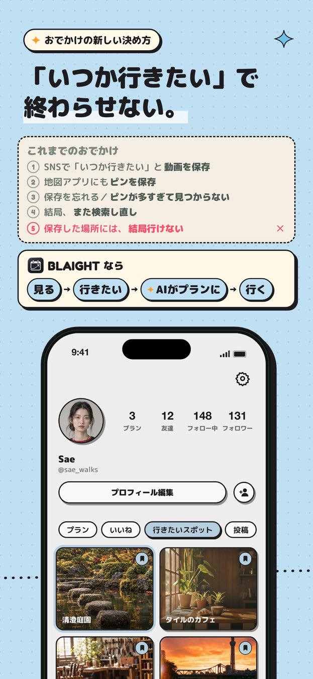 東京AI旅遊App「BLAIGHT」上線 看短影音按「想去」,AI自動排行程