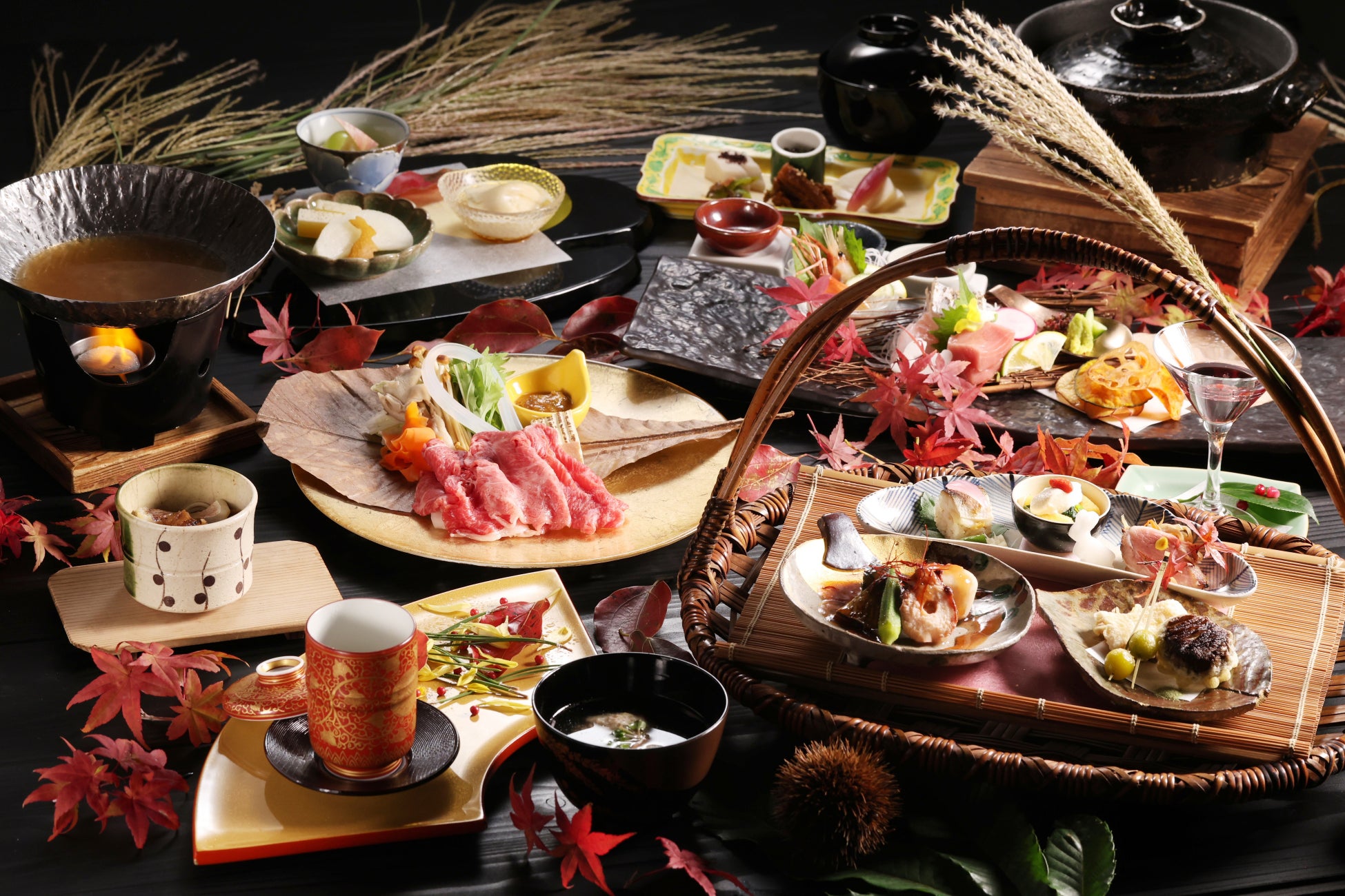 奧湯河原溫泉「海石榴」秋季限定4種釜炊飯 松茸、鰻魚、信玄雞牛蒡、小田原竹筴魚