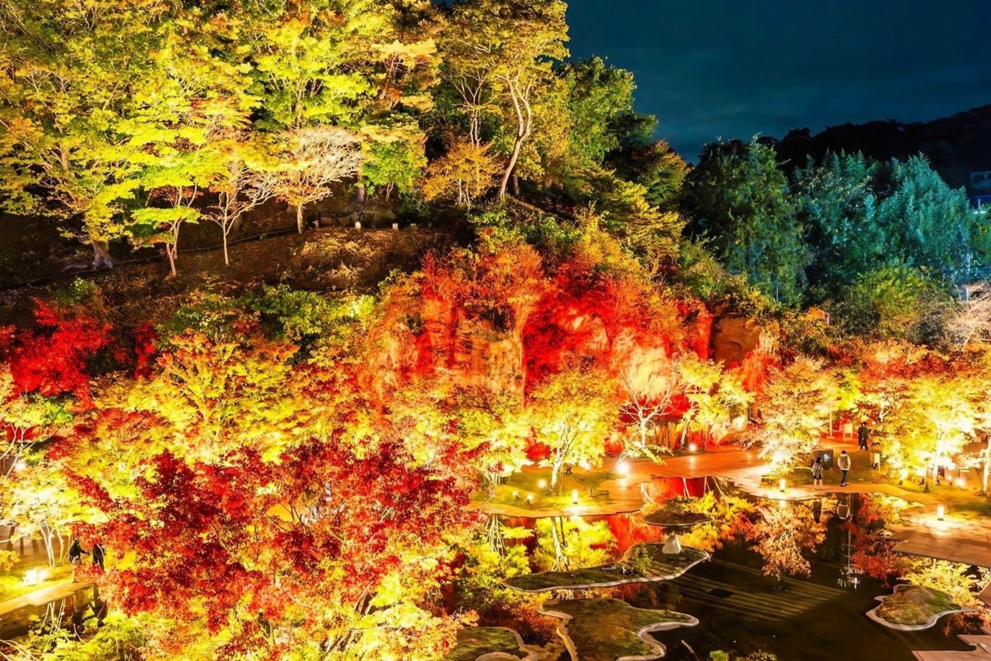 宮城松島離宮紅葉點燈10/24登場　日本唯一十角三重塔光雕、和傘光屏風新版