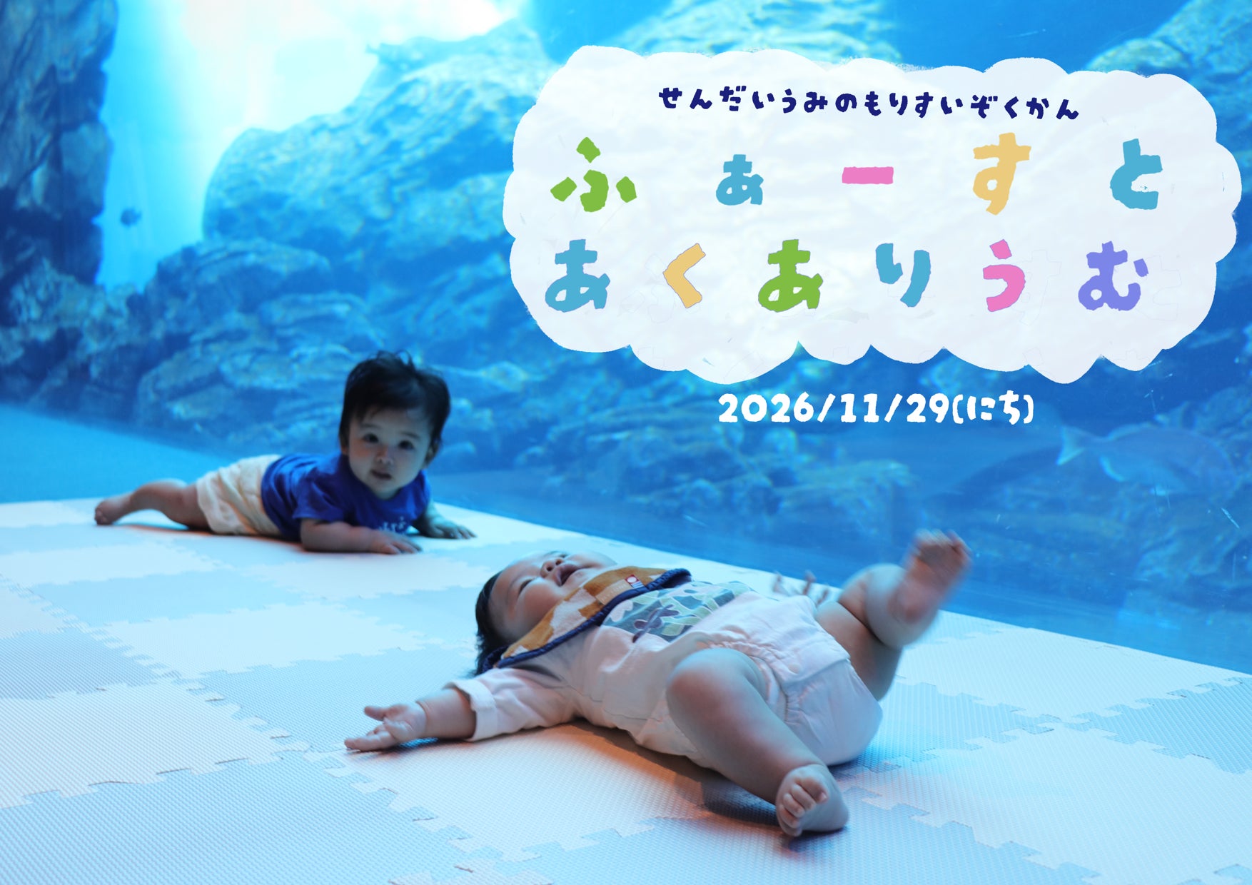仙台海之杜水族館11月29日「寶寶第一次水族館」　限0至1歲親子提早入館，安靜看大水槽