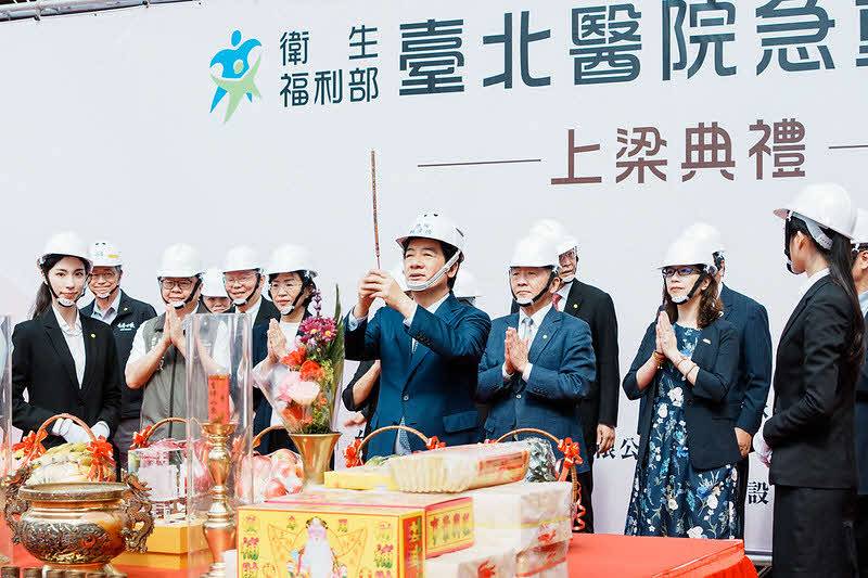 總統出席臺北醫院急重症大樓上梁典禮 期盼提升醫療服務品質 落實「健康台灣」願景