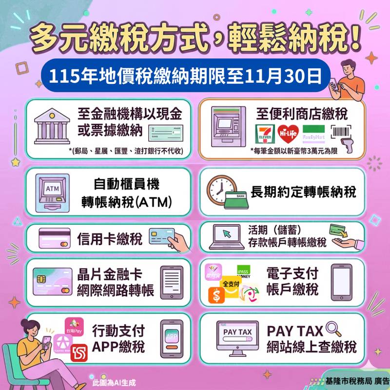 繳納地價稅方式多樣化，超商繳稅超便利!