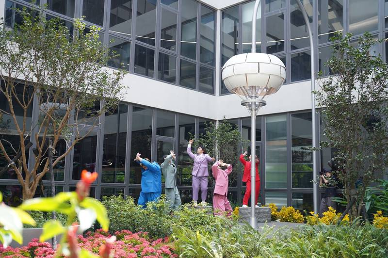 竹縣文化新地標!總圖公共藝術揭幕 楊文科宣告試營運開跑