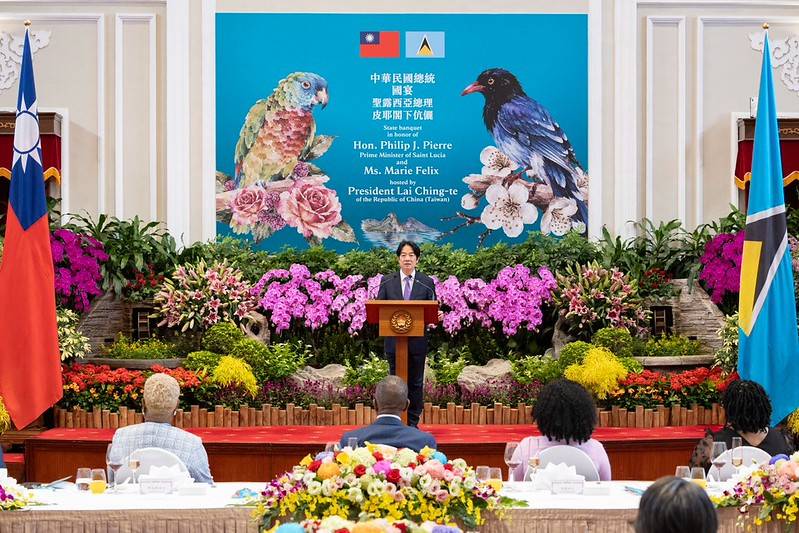 總統國宴款待聖露西亞總理皮耶　盼深化青年交流合作、延續臺露世代友誼