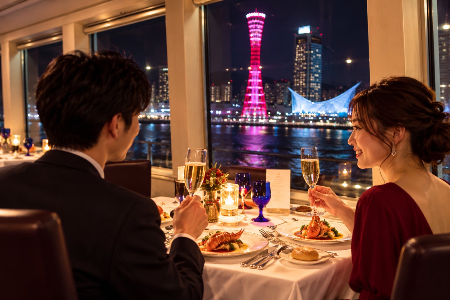 神戶港餐廳遊輪「JEWEL CHRISTMAS CRUISE」12月18日至25日 船上看夜景吃聖誕法餐